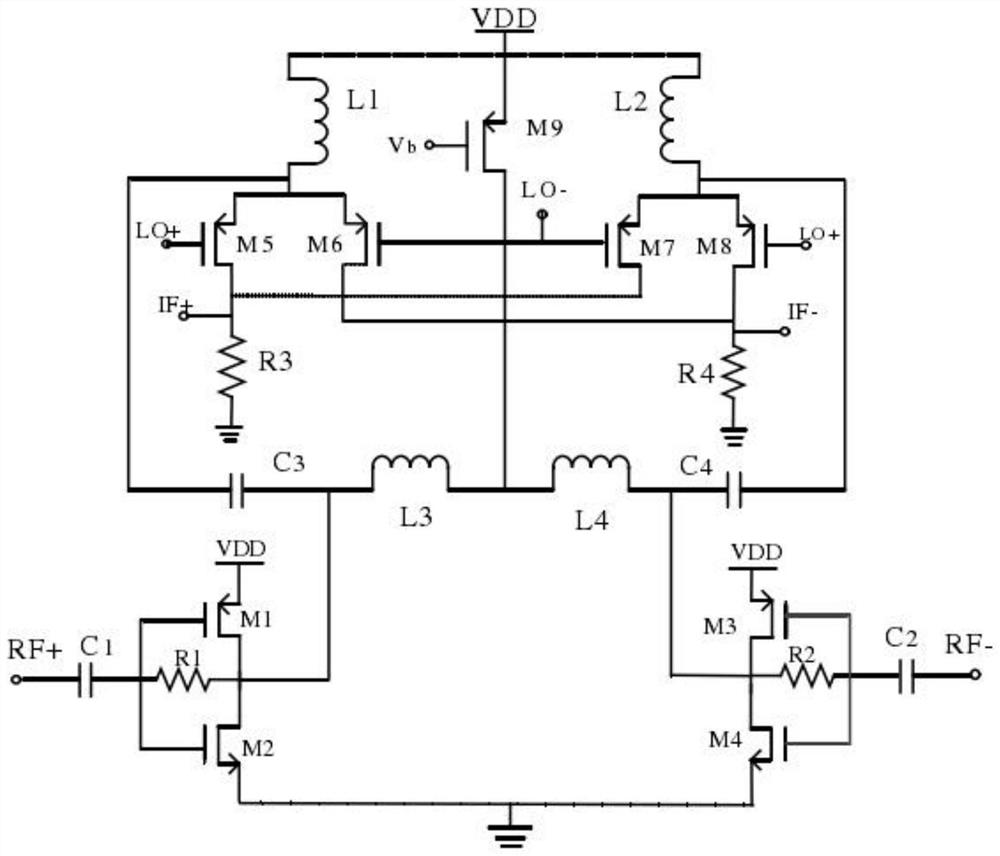 Mixer circuit and radio frequency tag circuit applied to remote control system