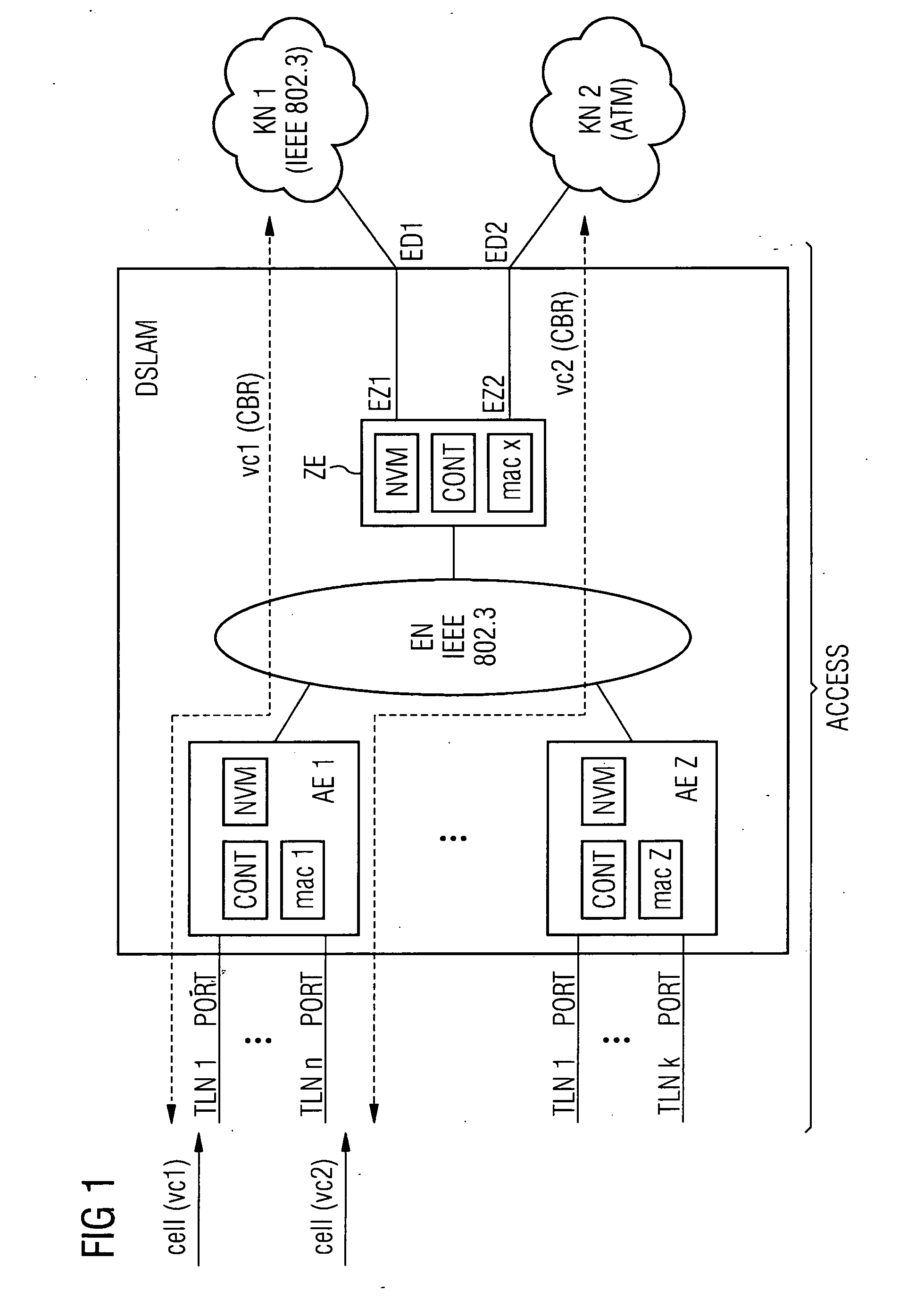 Method, communication arrangement, and communication device for transmitting message cells via a packet-oriented communication network