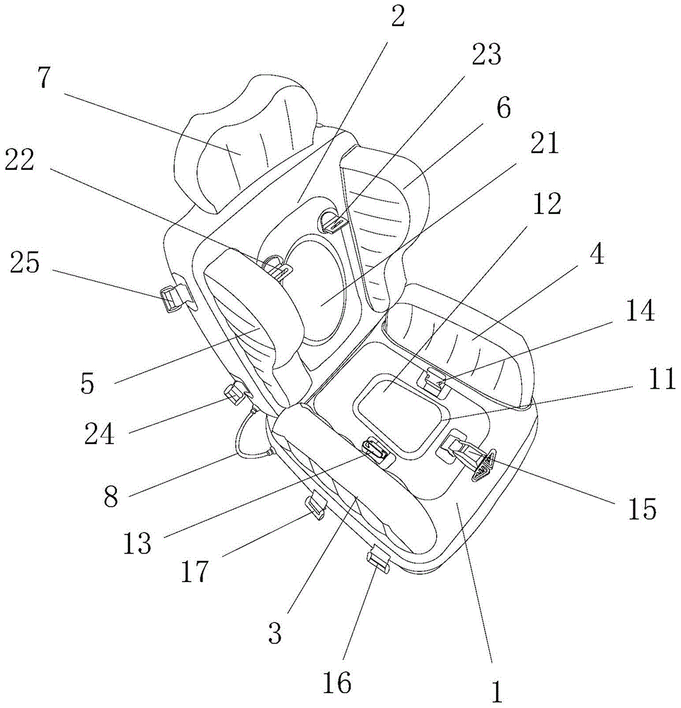 An inflatable child safety seat