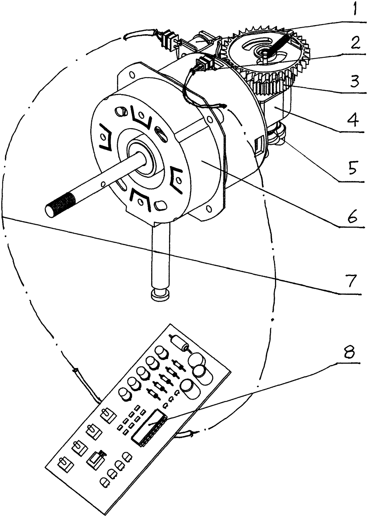 Electric fan head swing angle adjusting device