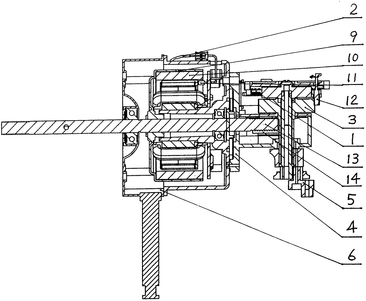 Electric fan head swing angle adjusting device