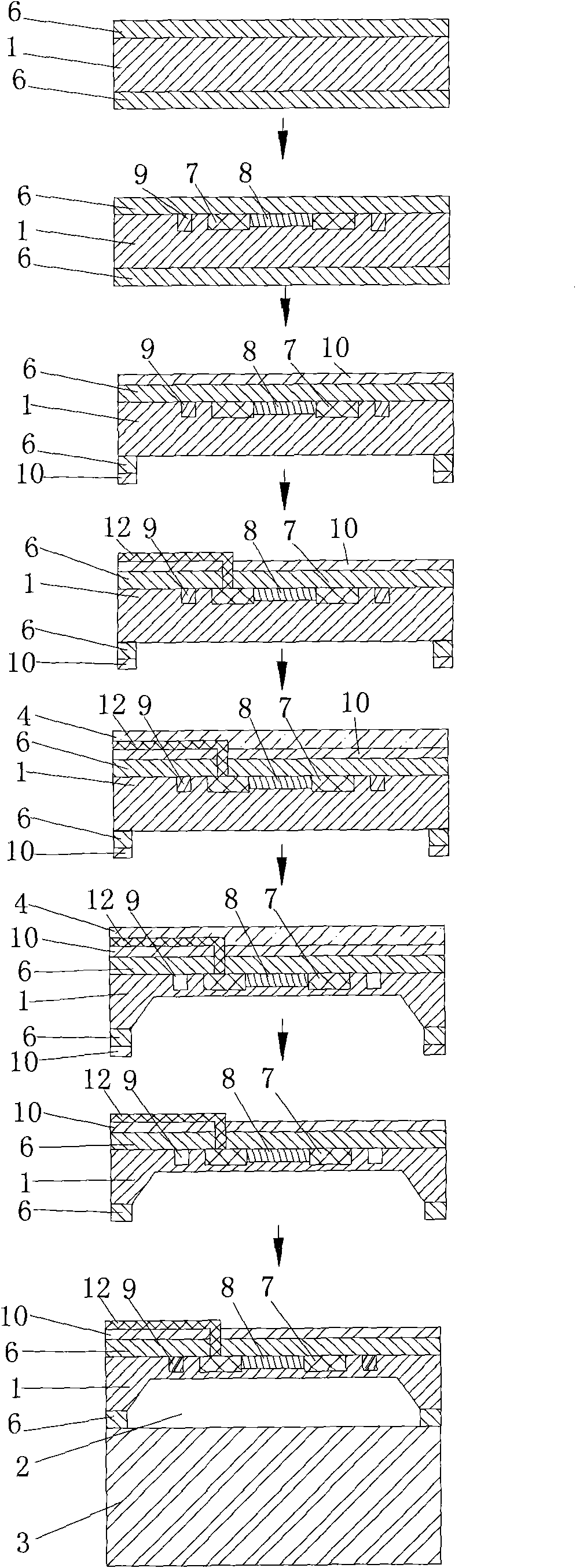 MEMS presser sensor chip and manufacturing method thereof