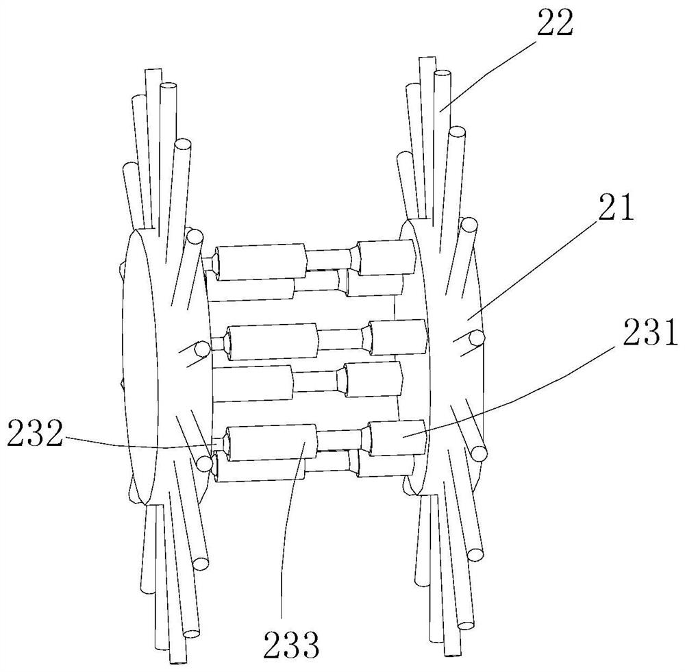 A sweeping device for street cleaning in municipal engineering