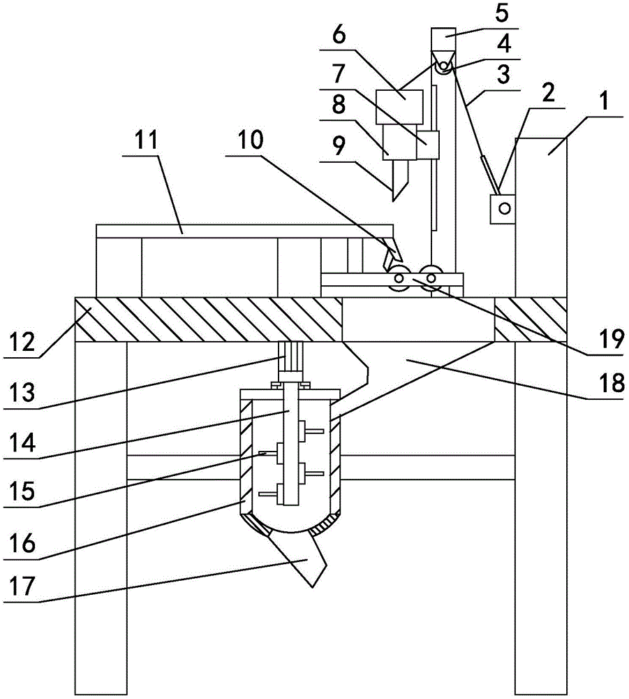 Vine-like forage chopping and extruding machine