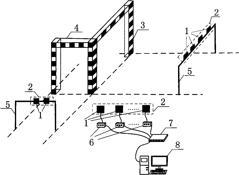 Image-identification-based system for detecting contour dimension of motor vehicle