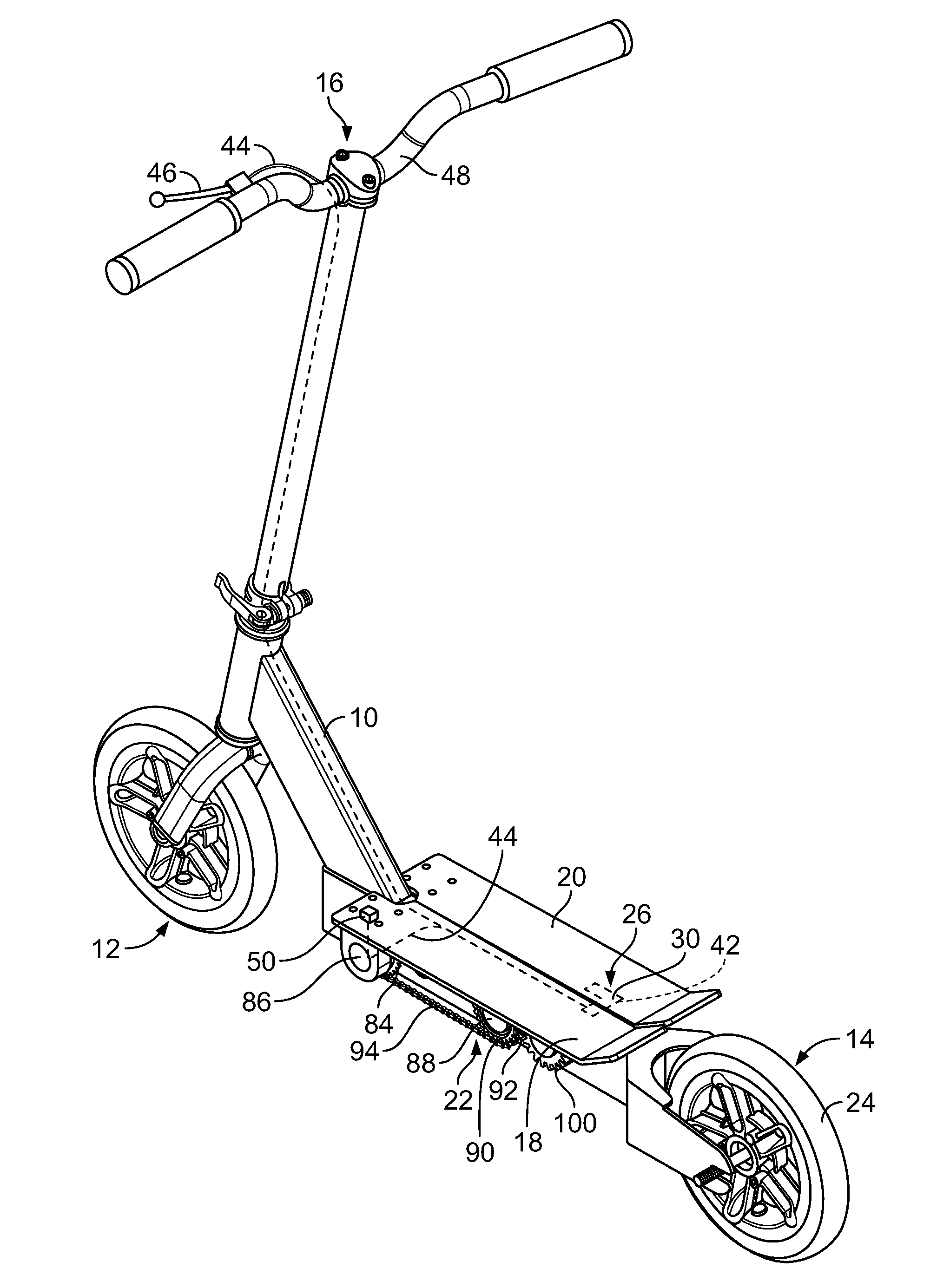 Non-motorized scooter