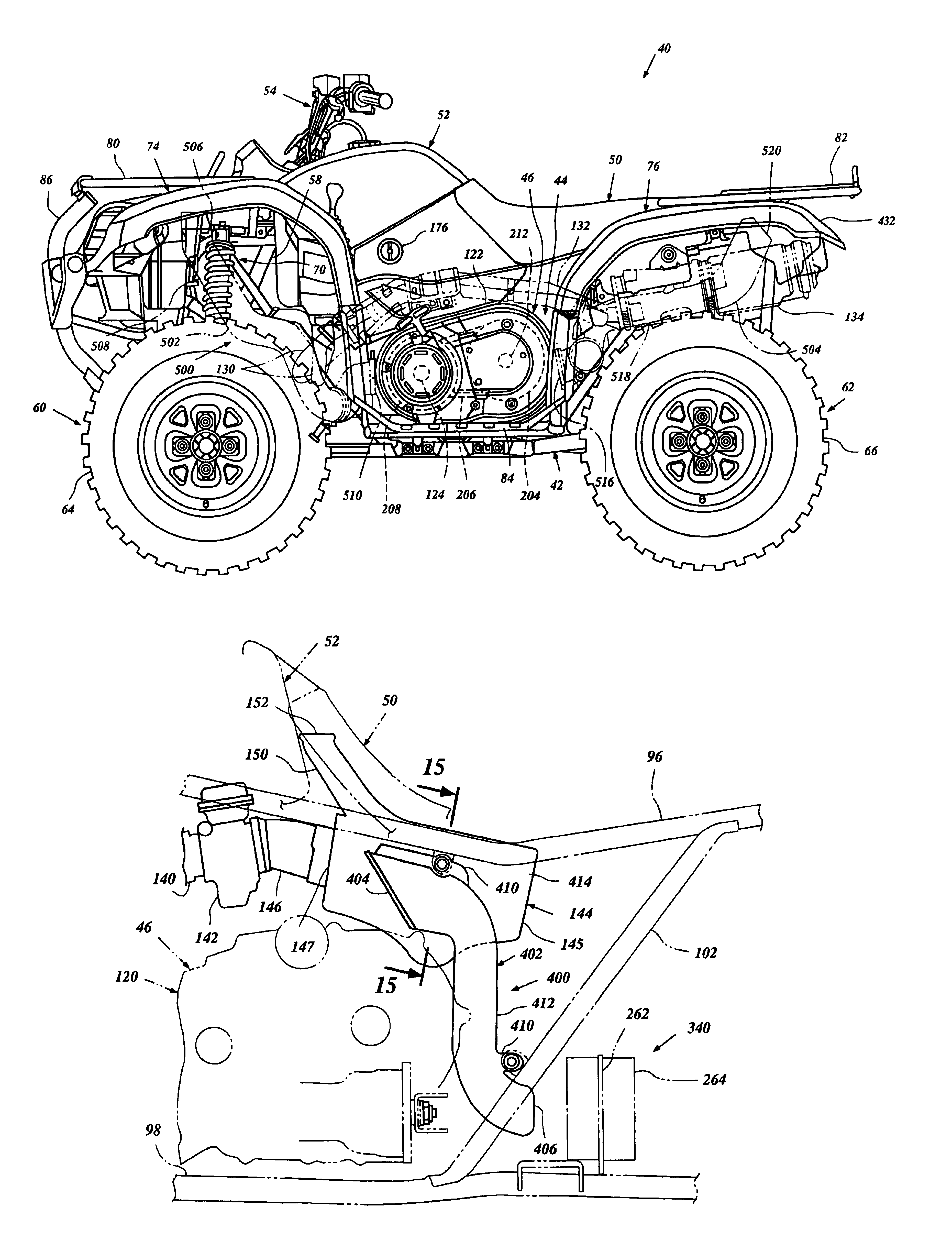 Cooling air system for small vehicle