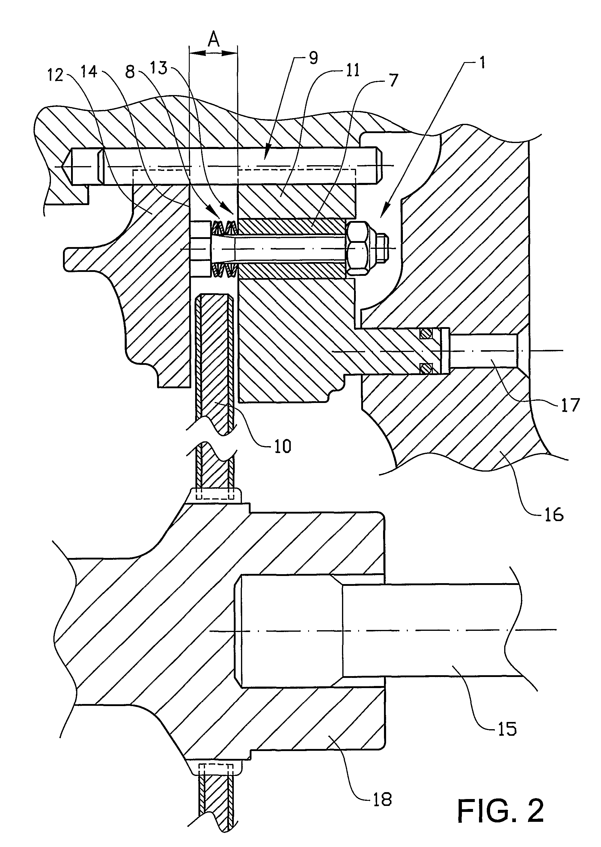 Arrangement for reducing a rotational speed of a rotating member