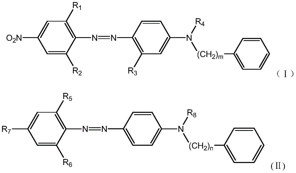 A kind of disperse yellow to orange dye composition