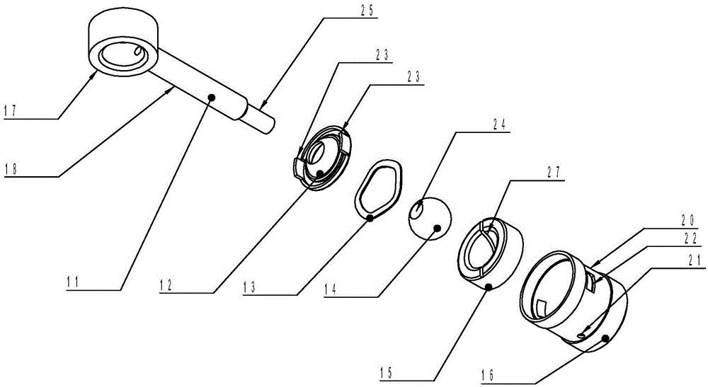 Piston-connecting rod structure used for refrigerating compressor