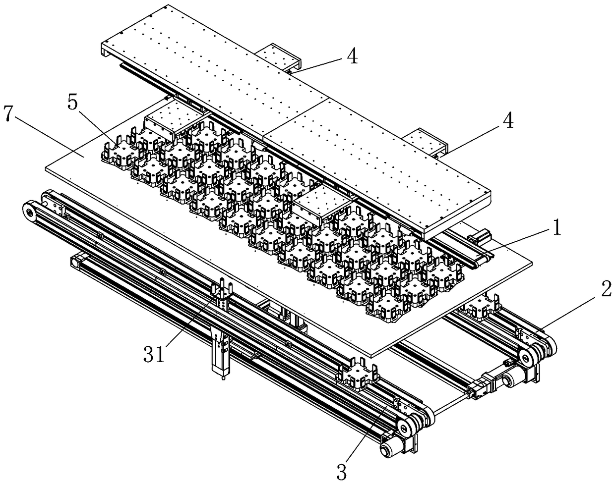Material receiving device suitable for silicon wafer production line