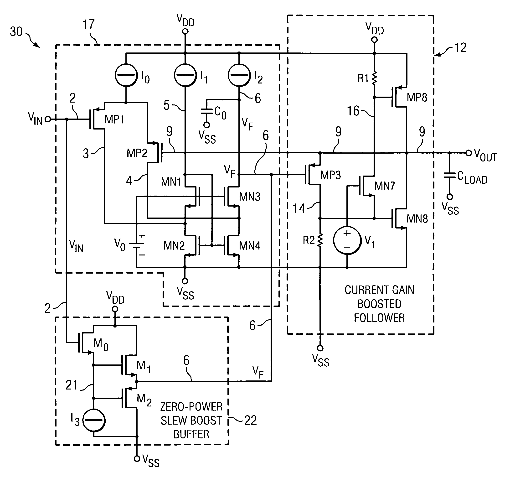 Fast-settling precision voltage follower circuit and method