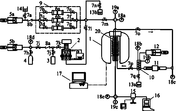 Method for detecting gas-liquid diffusion processes by using magnetic resonance imaging (MRI) technique