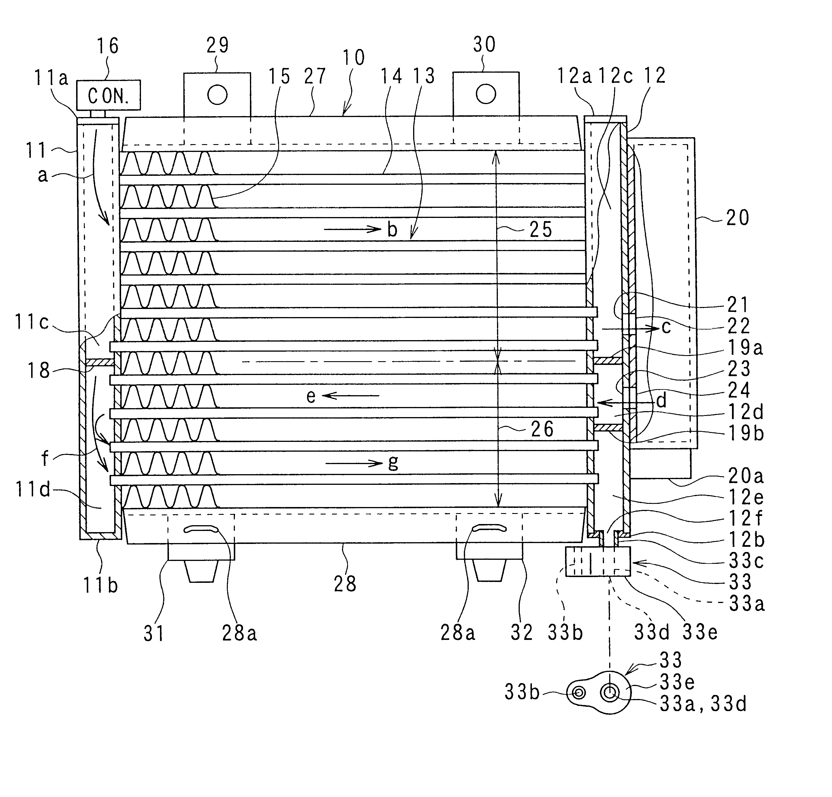 Receiver-integrated condenser for a vehicle