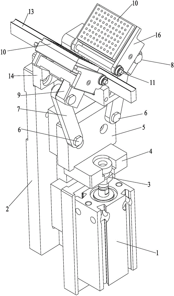 Air cylinder clamping jaw