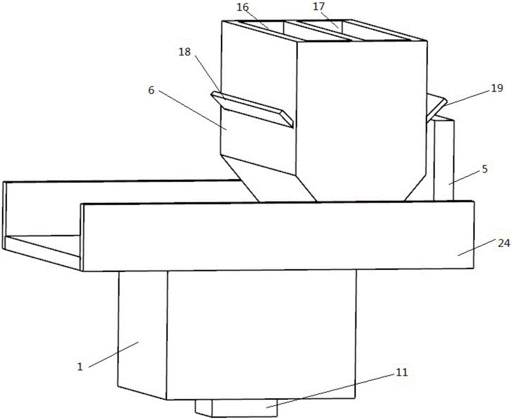 Double-powder quick molding and uniform spreading device