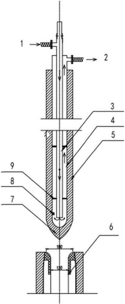 Stopper rod for controlling liquid-state molten slag flow