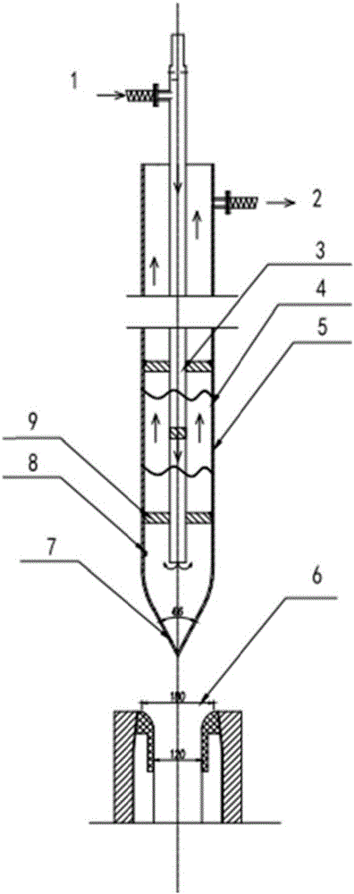Stopper rod for controlling liquid-state molten slag flow