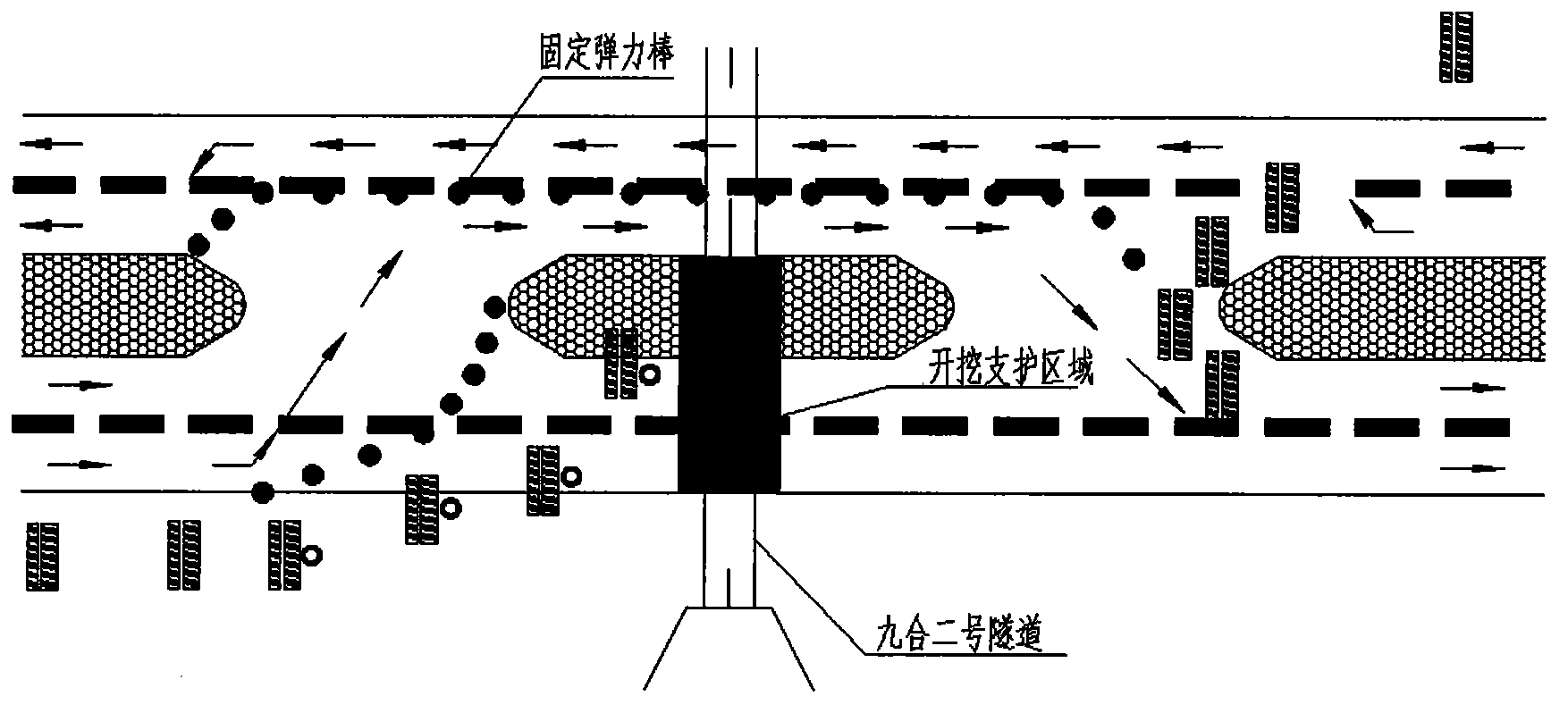 Construction method of ultrashort steps crossing operational expressway tunnel