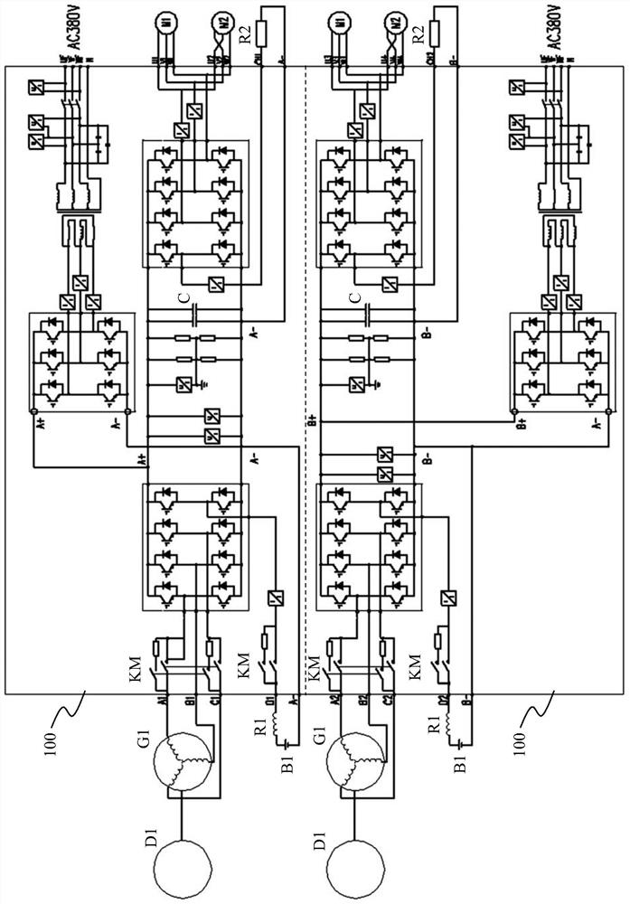 Electrical system of hybrid power rail car