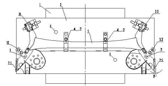 Method for processing automobile rear torsion beam on horizontal boring machine
