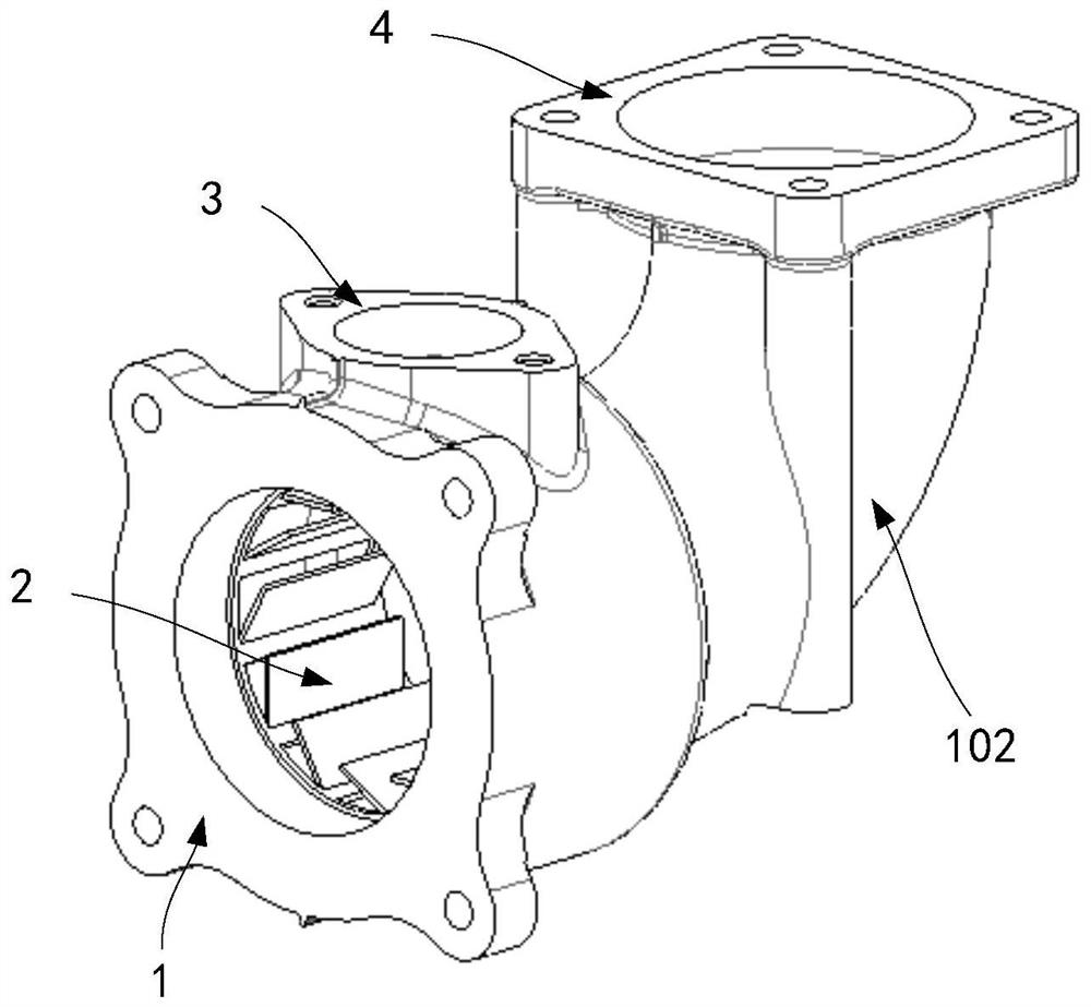 egr mixing device and internal combustion engine