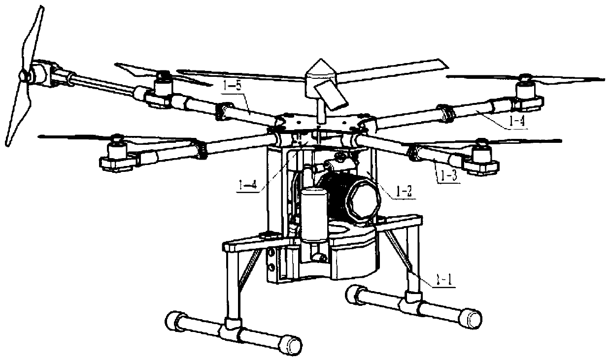 Foldable and petrol-electric hybrid five-rotor wing unmanned aerial vehicle with tail rotors