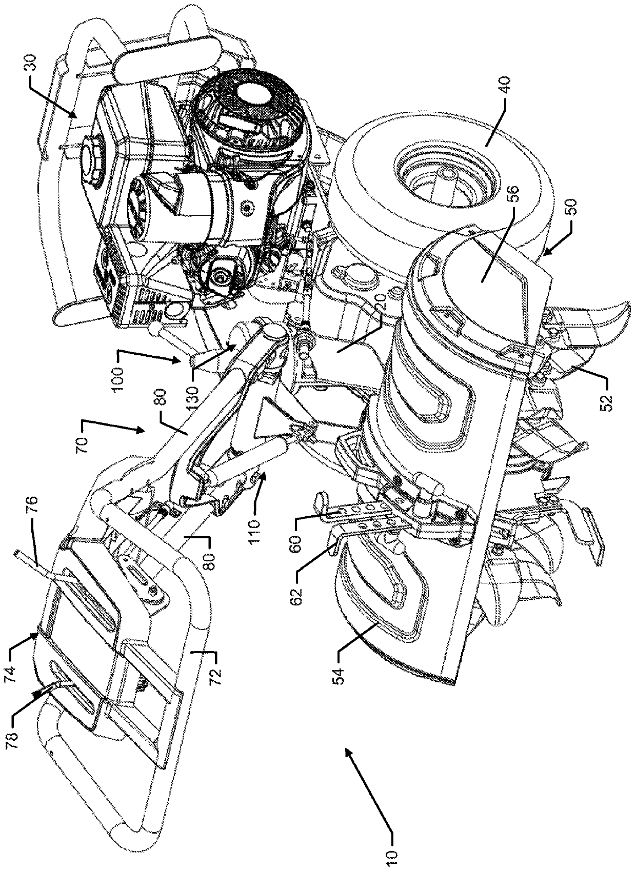 Dual Function Vibration Isolation and Handle Rotation Assembly