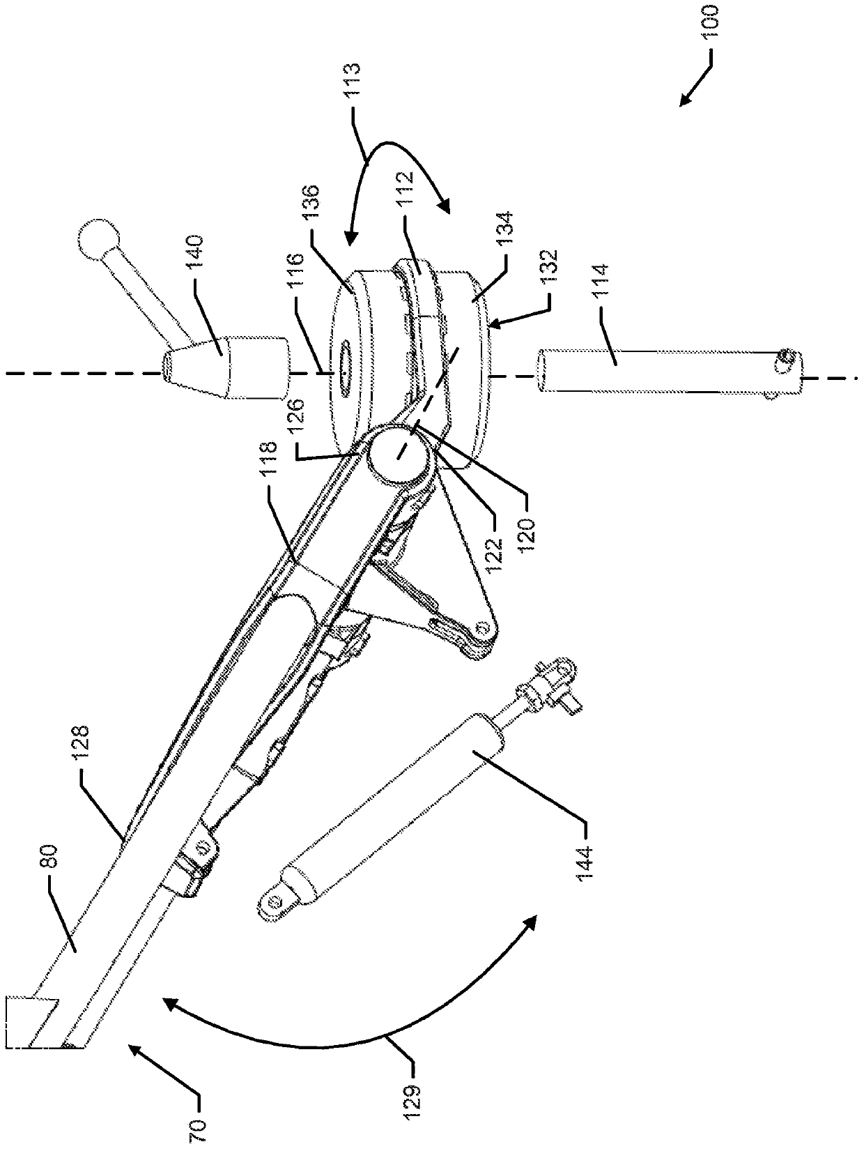 Dual Function Vibration Isolation and Handle Rotation Assembly