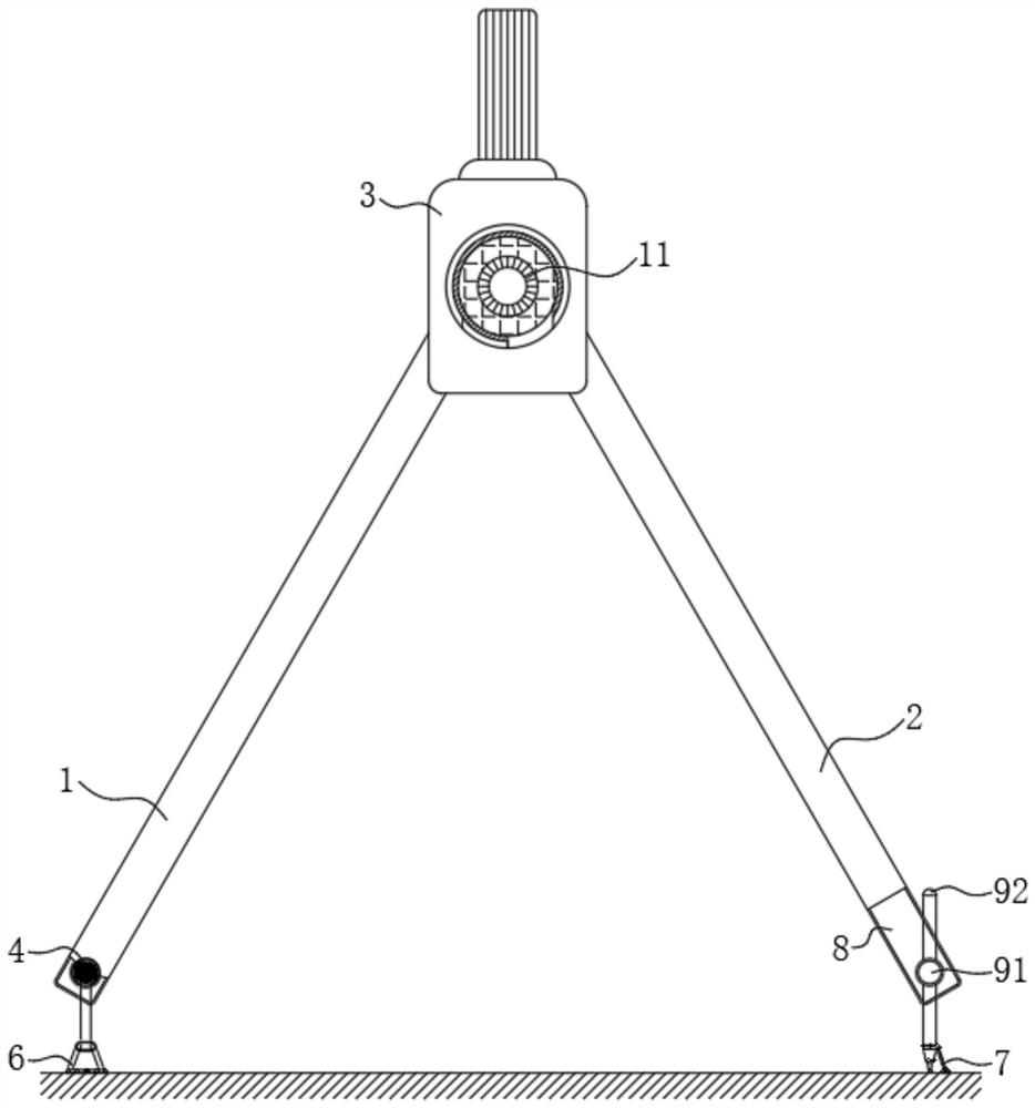 Compasses equipment for mechanical drawing of student