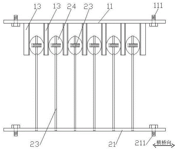 Lateral vibration dampers for bridge structures