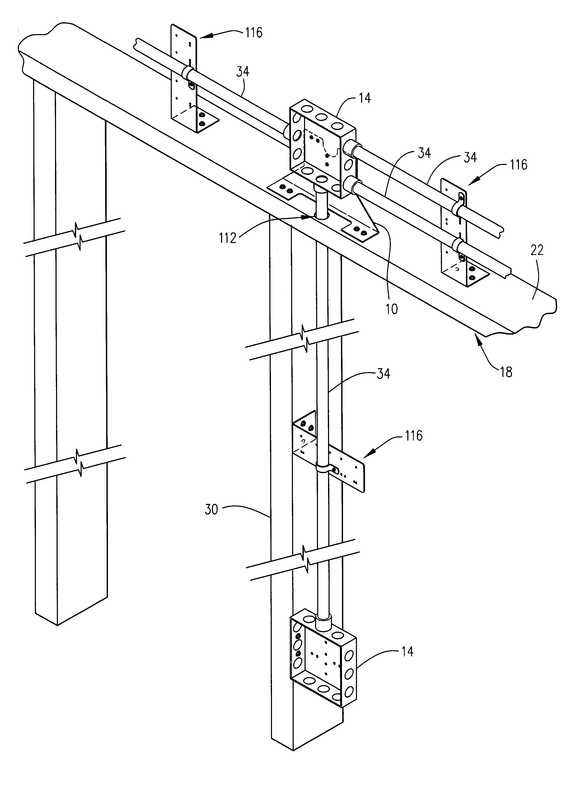 Bracket for mounting electrical junction boxes