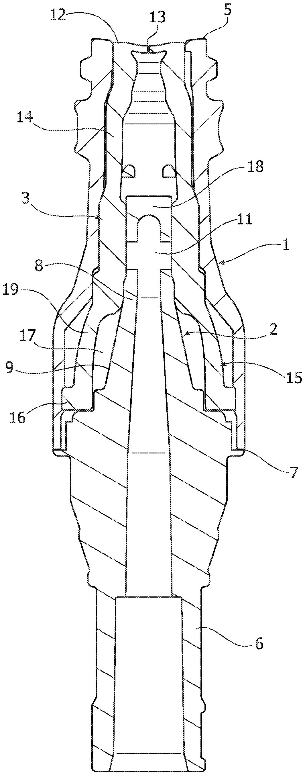 Valve connector for medical lines