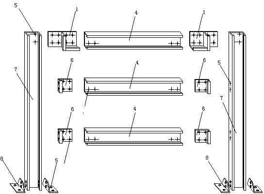 Detachable supporting hanging frame