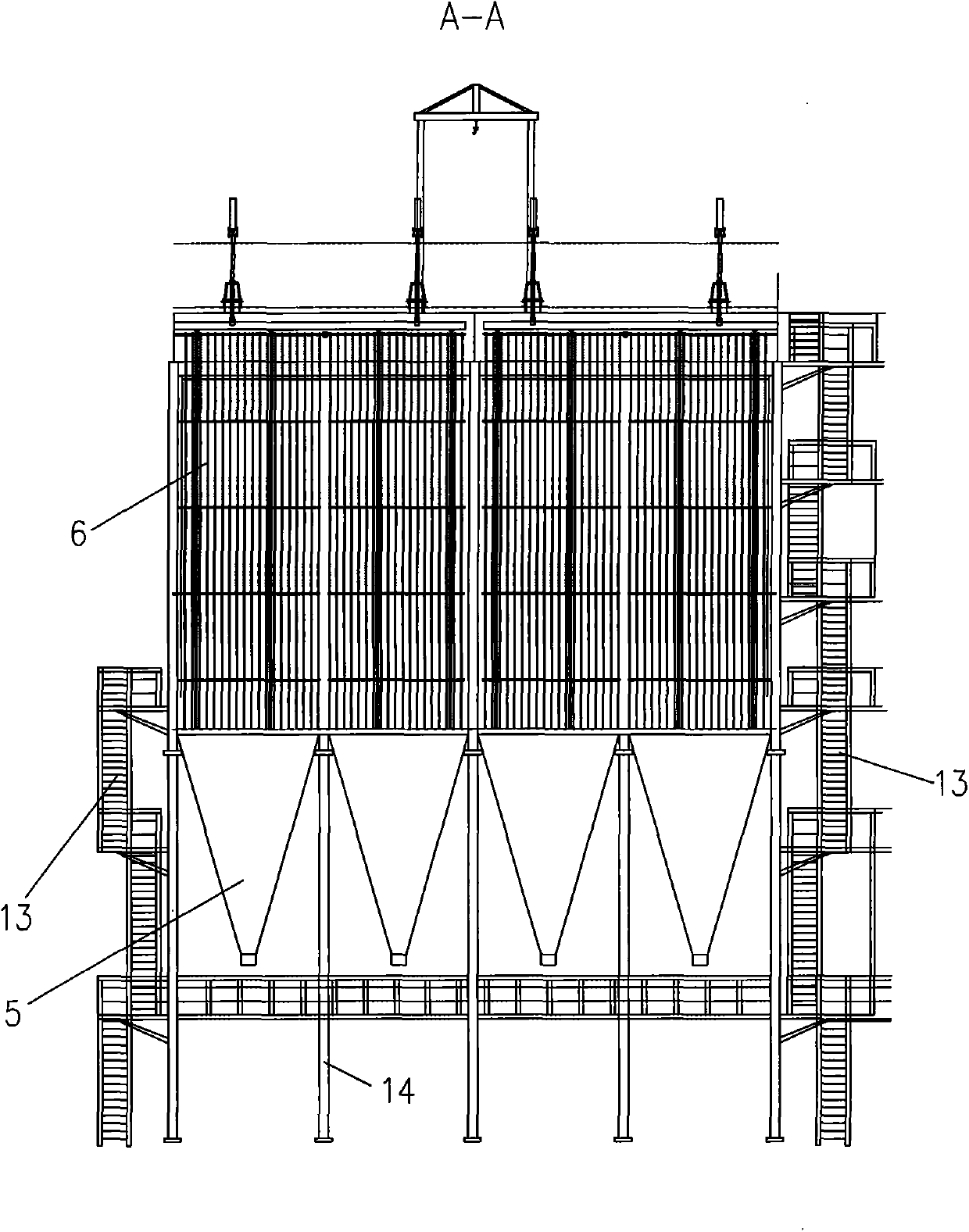 Combined type radial current electric dust collector