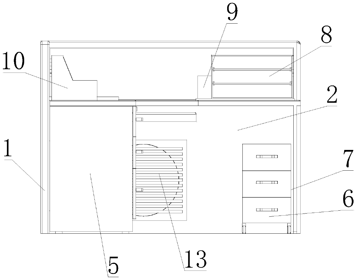 Study table with myopia prevention function