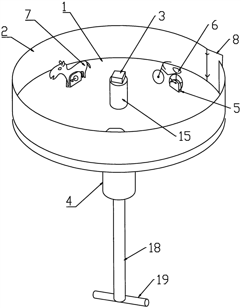 Amusement turntable for children to ride and run