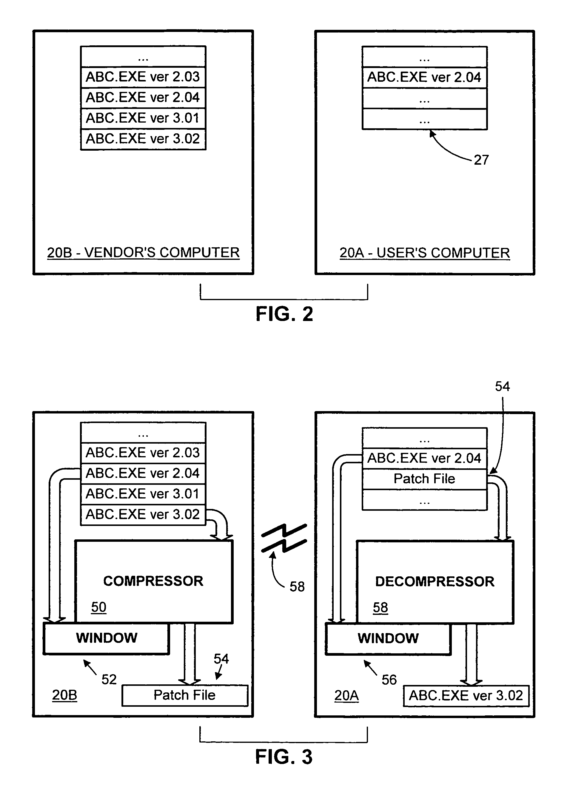 Method and system for updating software with smaller patch files