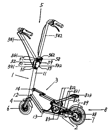 Portable folding steel-plastic pedal bike skillful in use