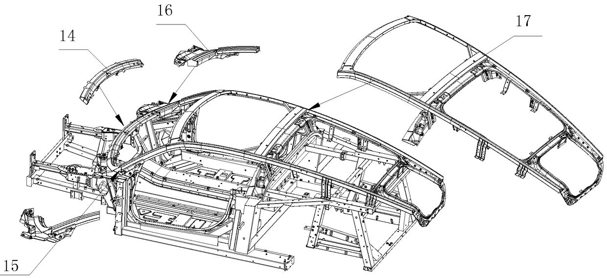 Welding method of frame type aluminum alloy vehicle body assembly