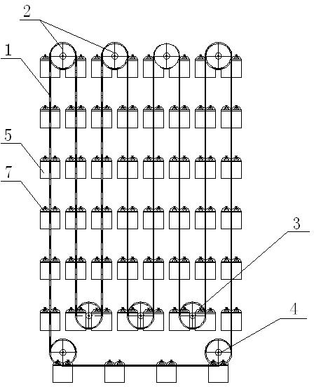 Closed loop type suspended growing device for cultivation of edible fungi