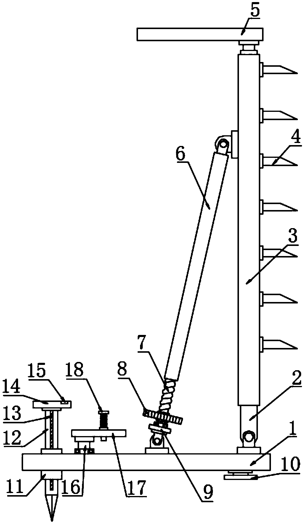 Slope support structure and support method