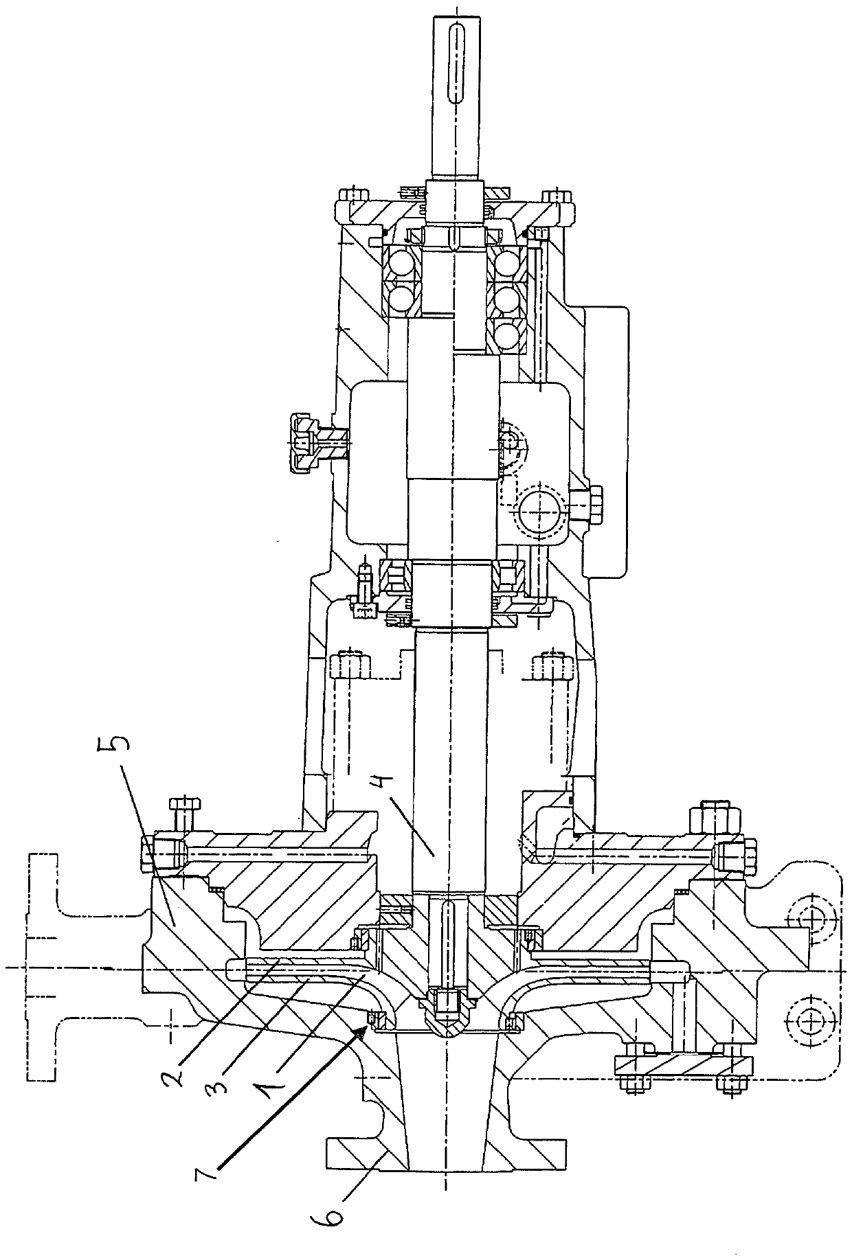 Centrifugal pump having a radial impeller