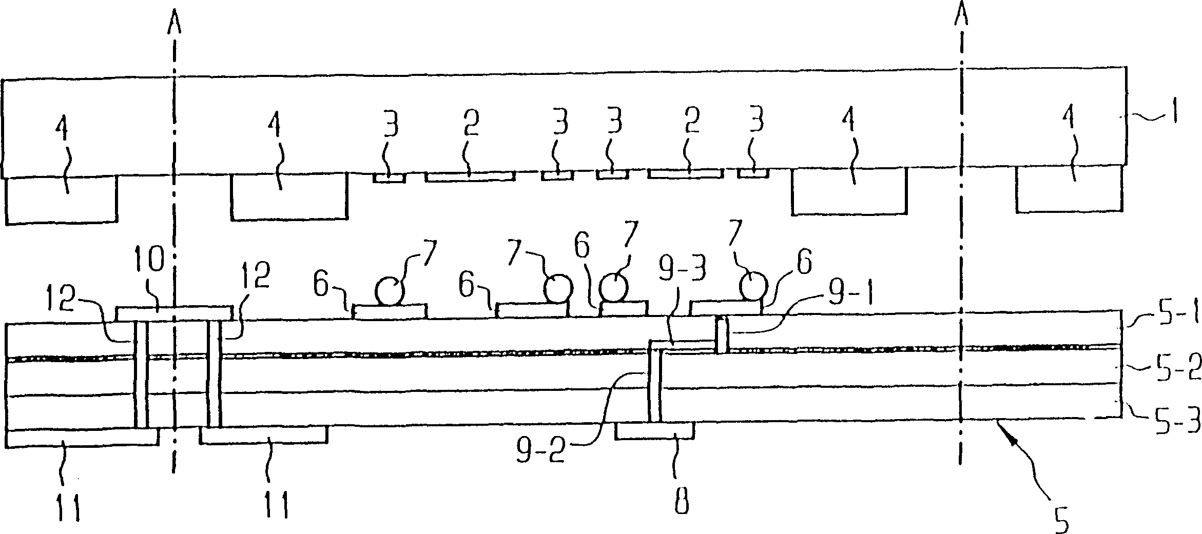 Electronic component, esp. one operating with acoustic surface waves (OFW component)