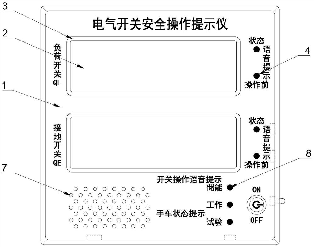 Electrical switch safe operation prompt panel