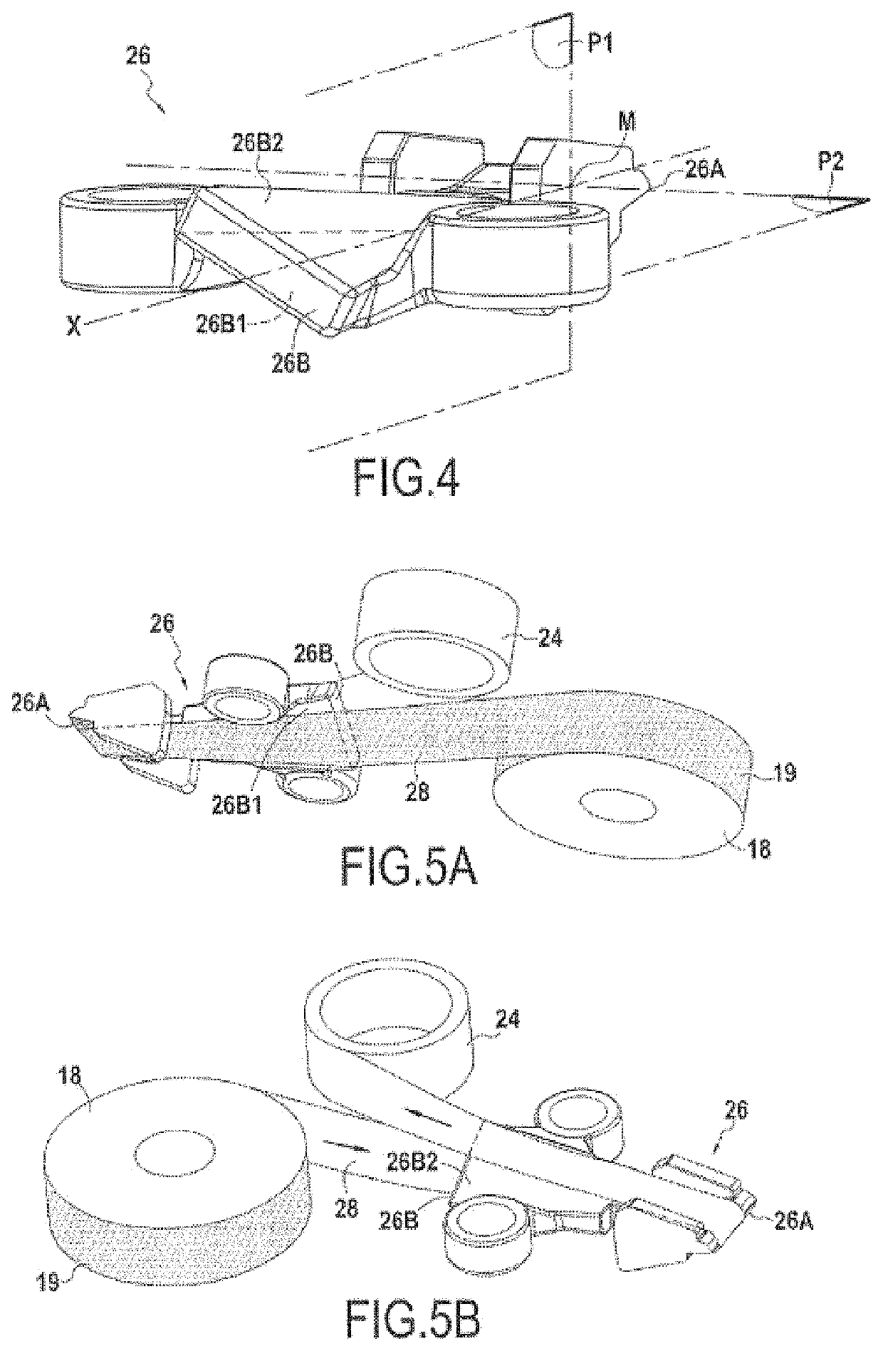 Manual device for applying a coating to a support by means of tape