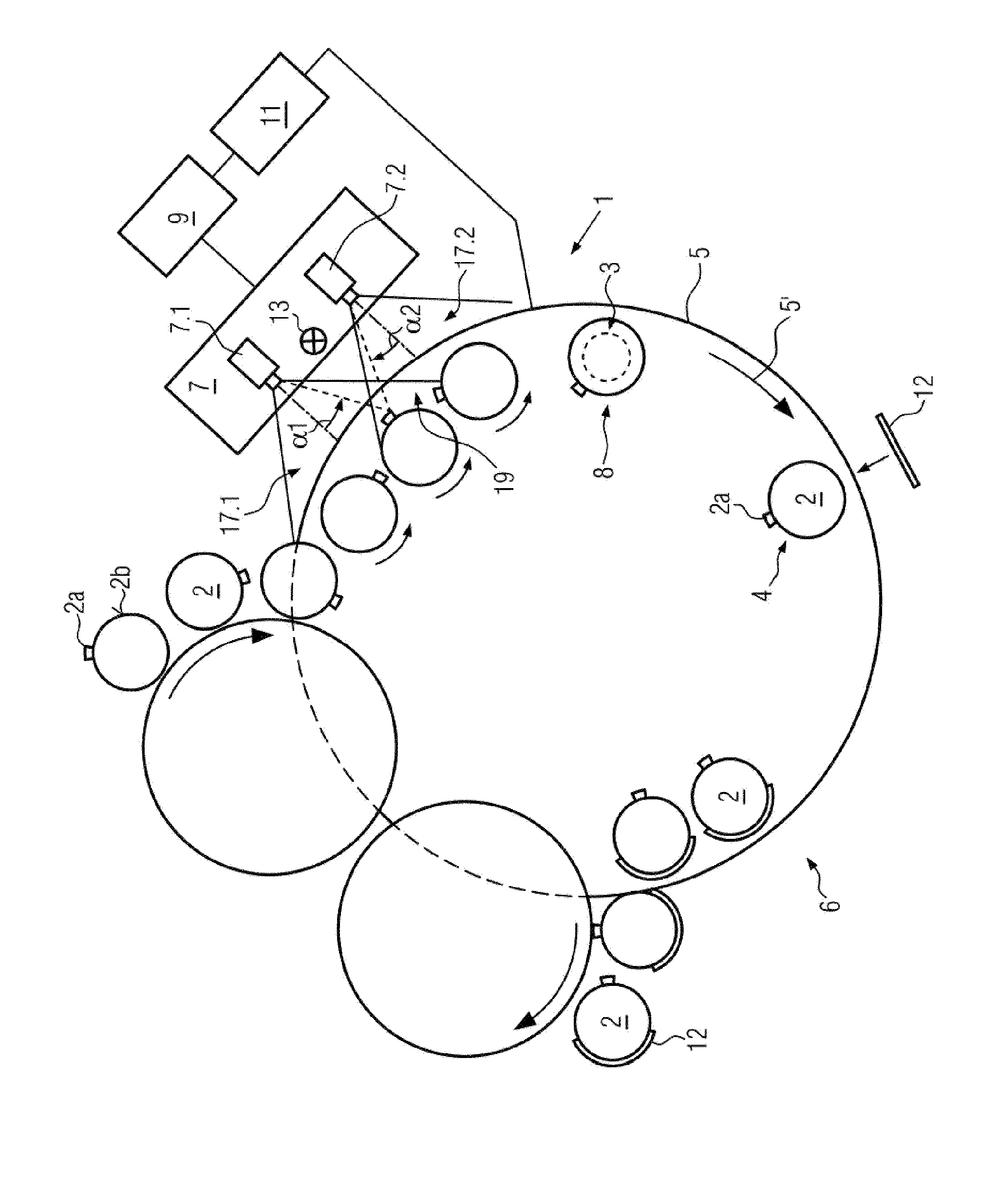 Device and method for aligning containers