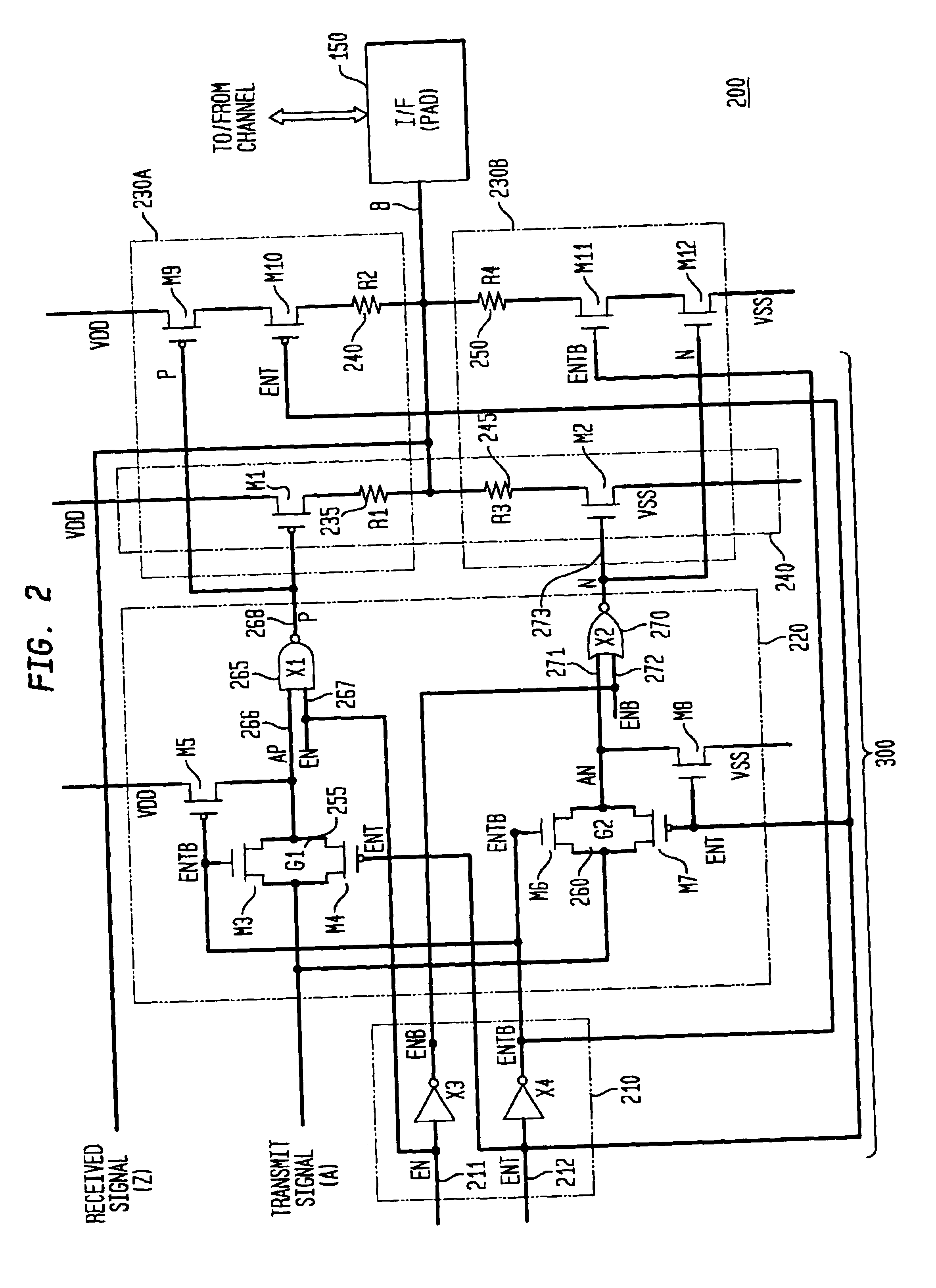 Bi-directional impedance matching circuit