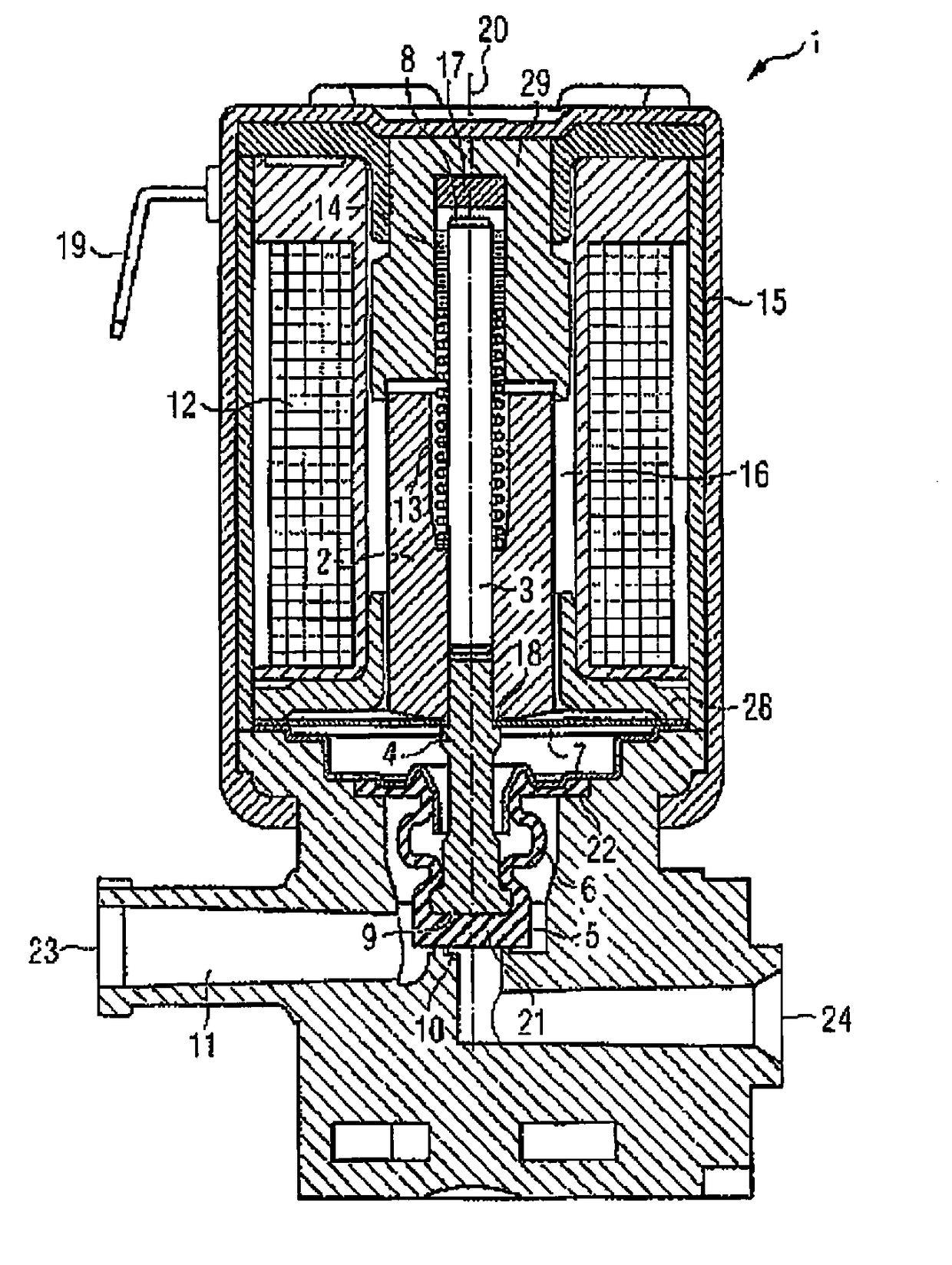 Electromagnetically operated valve