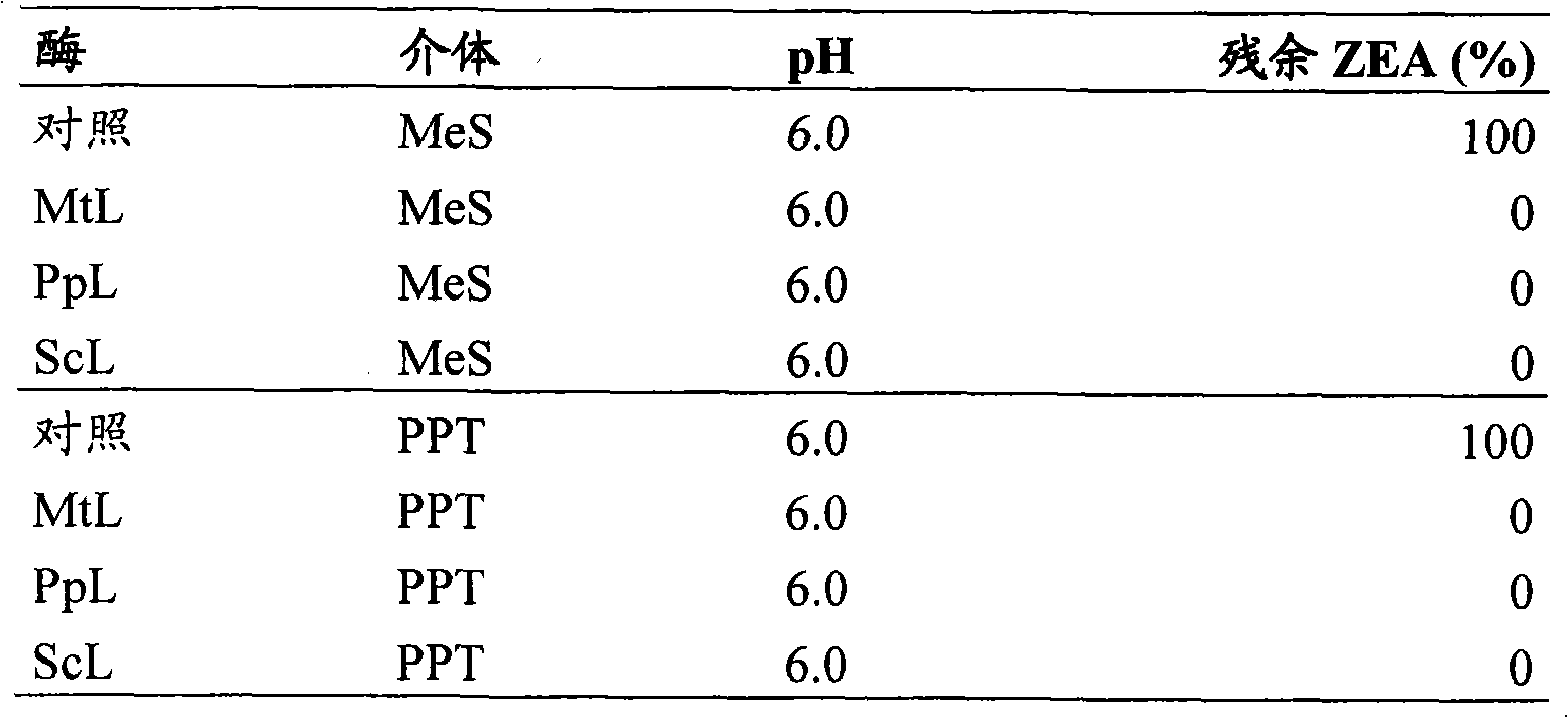 Process for degrading zearalenone in a feed product employing laccase